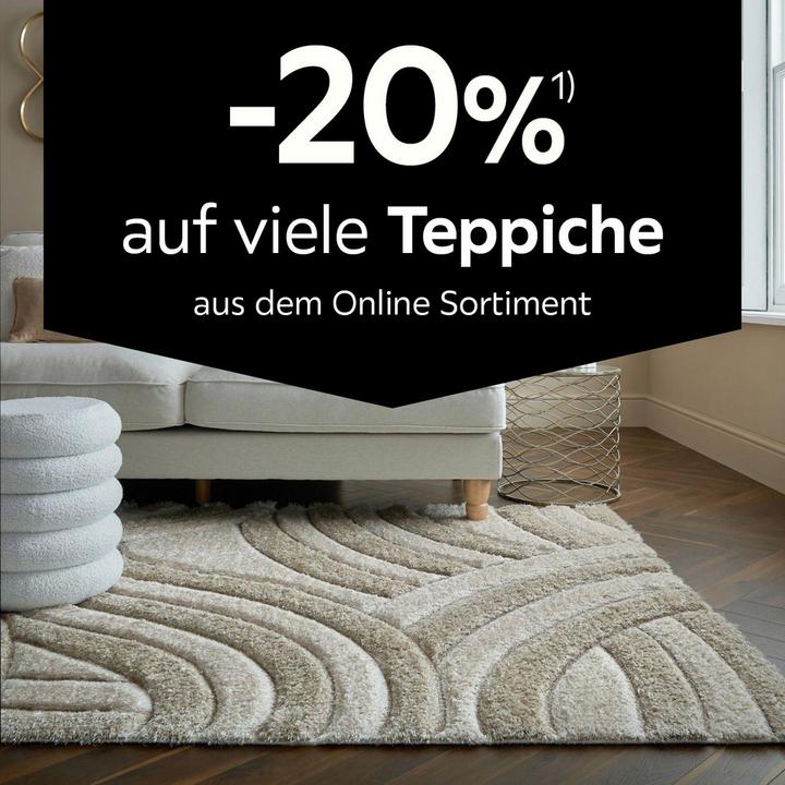 -20% auf viele Teppiche aus dem Online-Sortiment