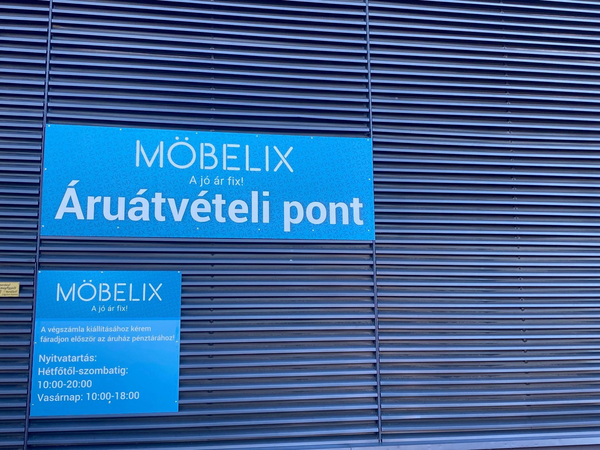 Látványkép, Möbelix áruátvételi pont Pécs