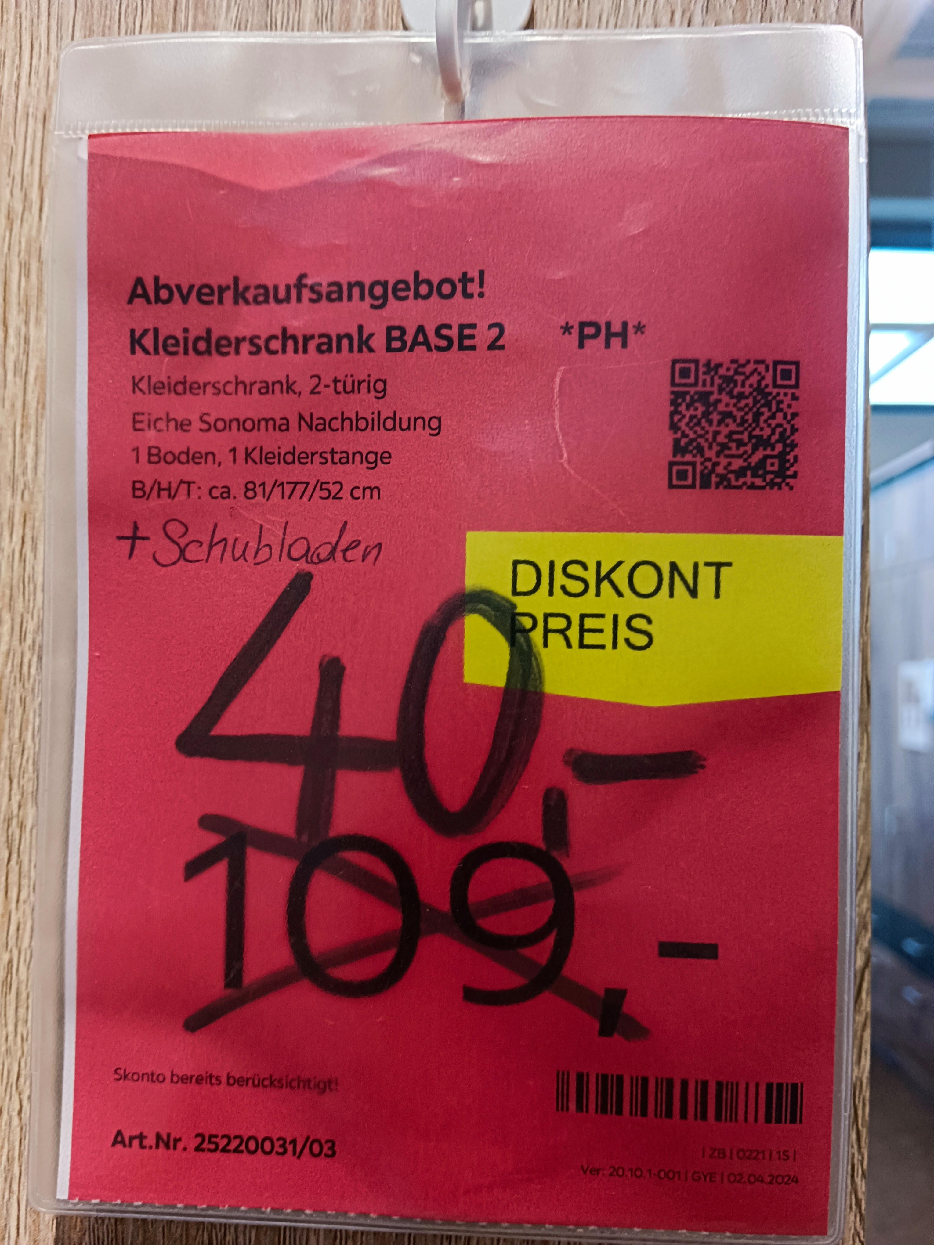KLEIDERSCHRANK BASE 2 PH