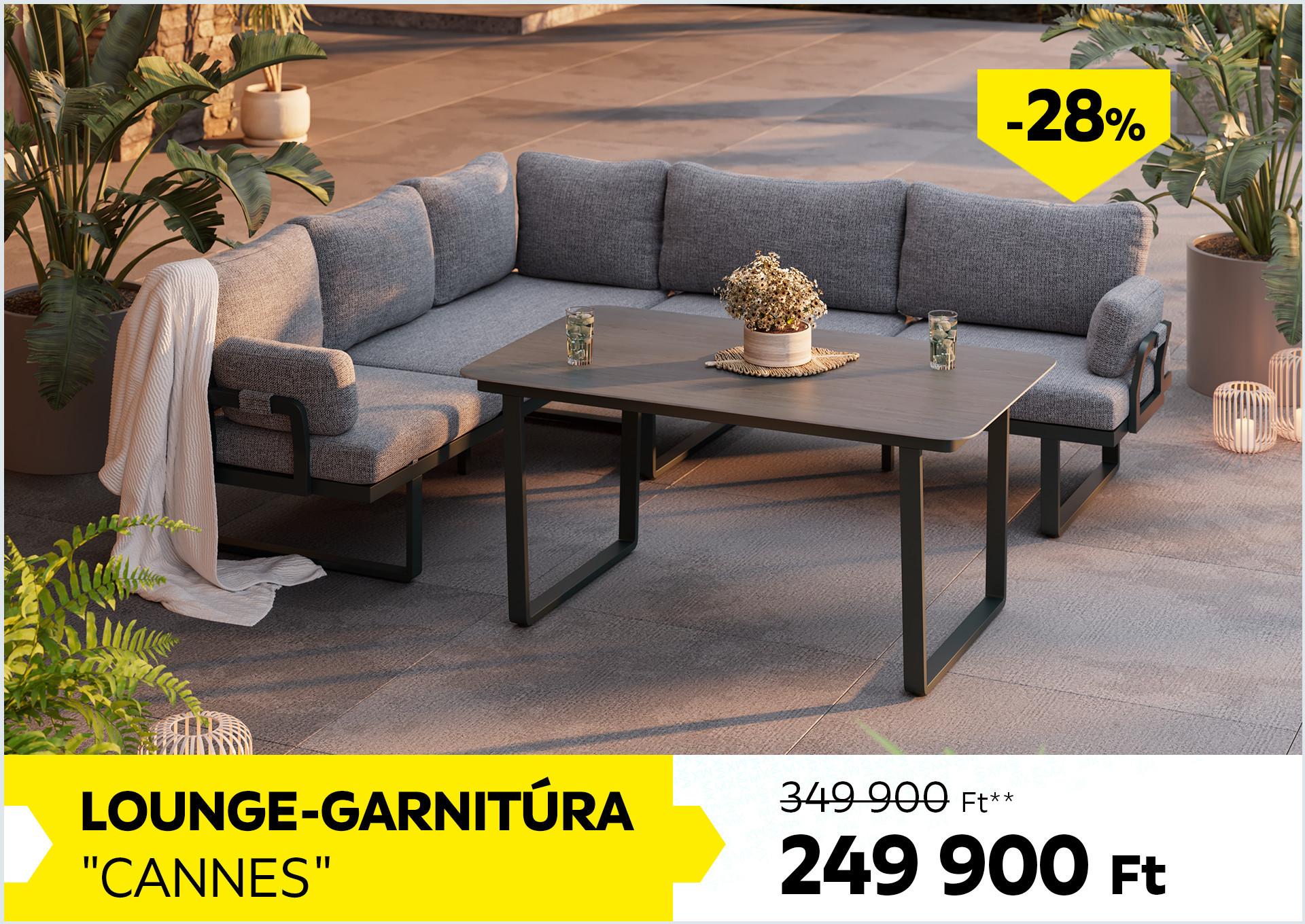 Lounge garnitúra Cannes 349900Forint helyett 249900Forint kedvezmény mértéke 28%