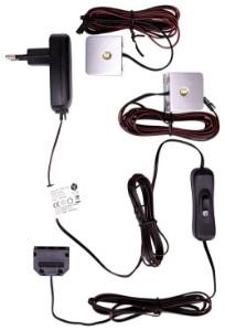 ÜVEGPOLC VILÁGÍTÁS SZETT LED GLASBODEN CLIPS