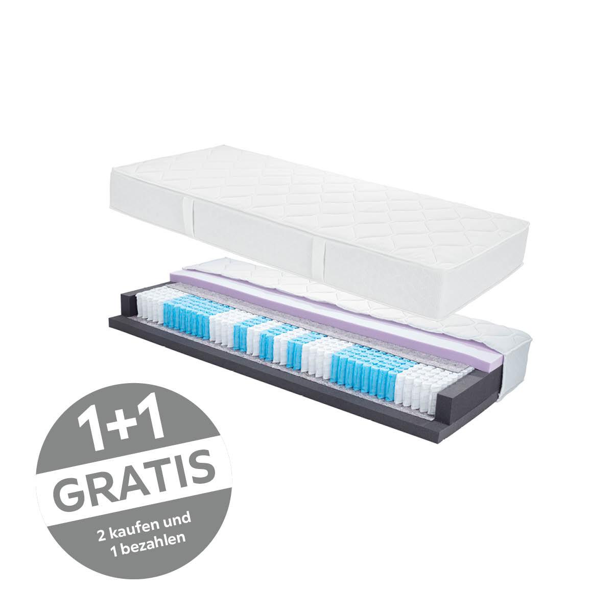 Taschenfederkernmatratze Noxira - Weiß, Textil (90/200cm) - Primatex