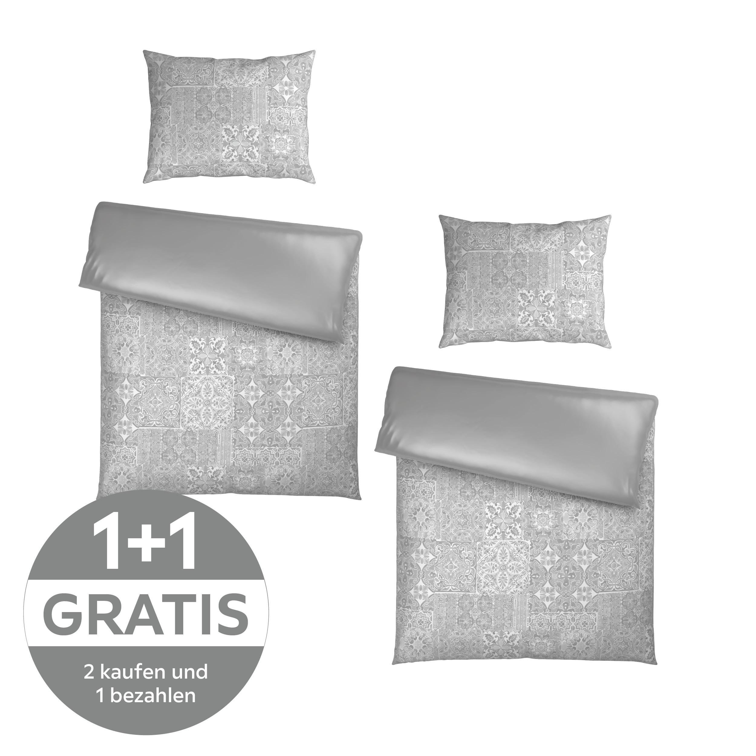 BETTWÄSCHE SARA - Silberfarben, ROMANTIK / LANDHAUS, Textil - James Wood