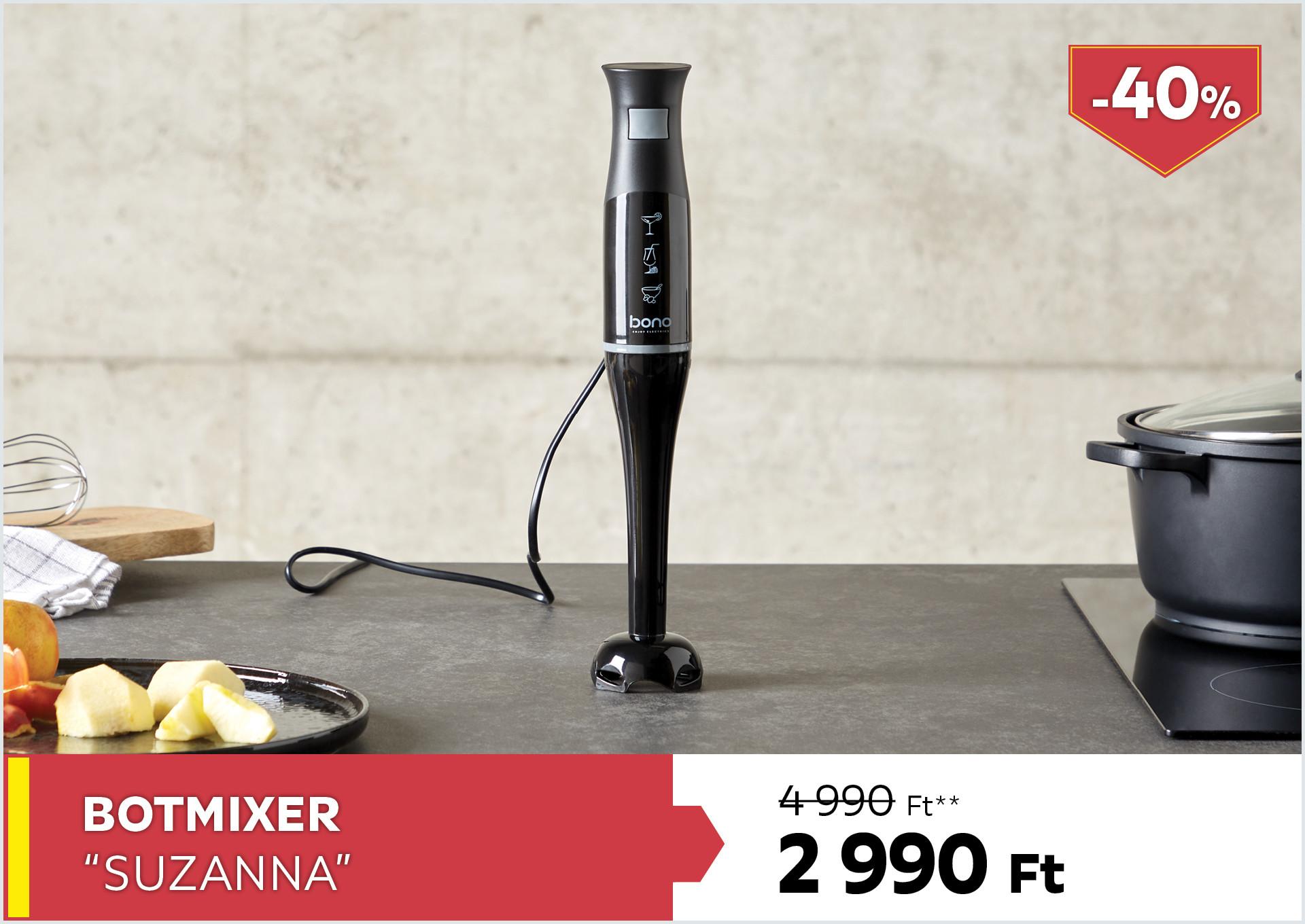 Botmixer SUZANNA 4990Forint helyett 2990Forint kedvezmény mértéke 40%