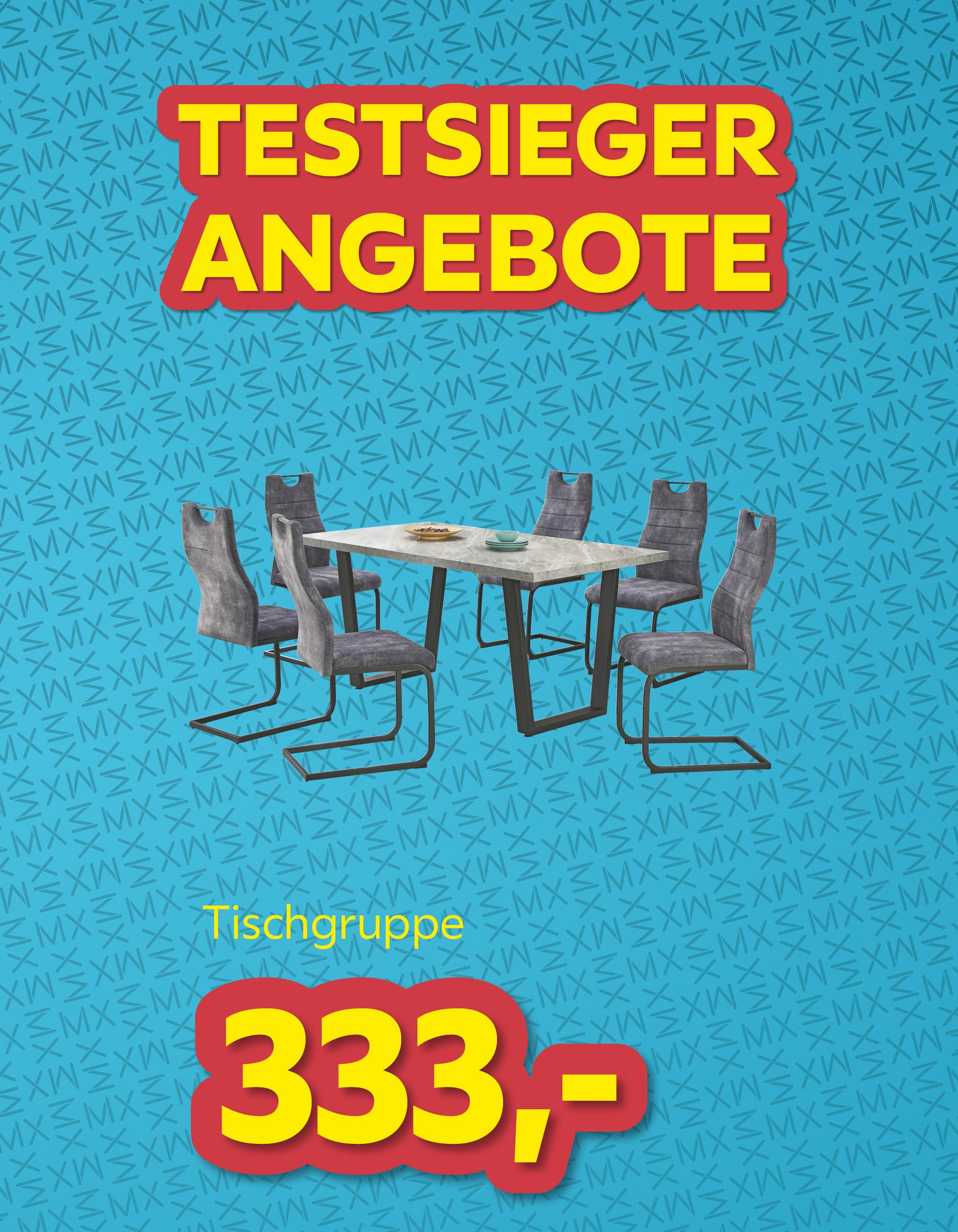 Testsieger Angebote Tischgruppe um € 333,-