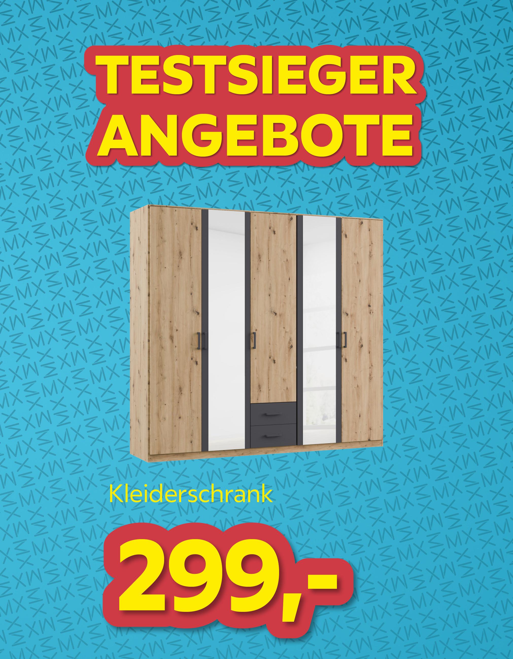 Testsieger Angebote Kleiderschrank um € 299,-