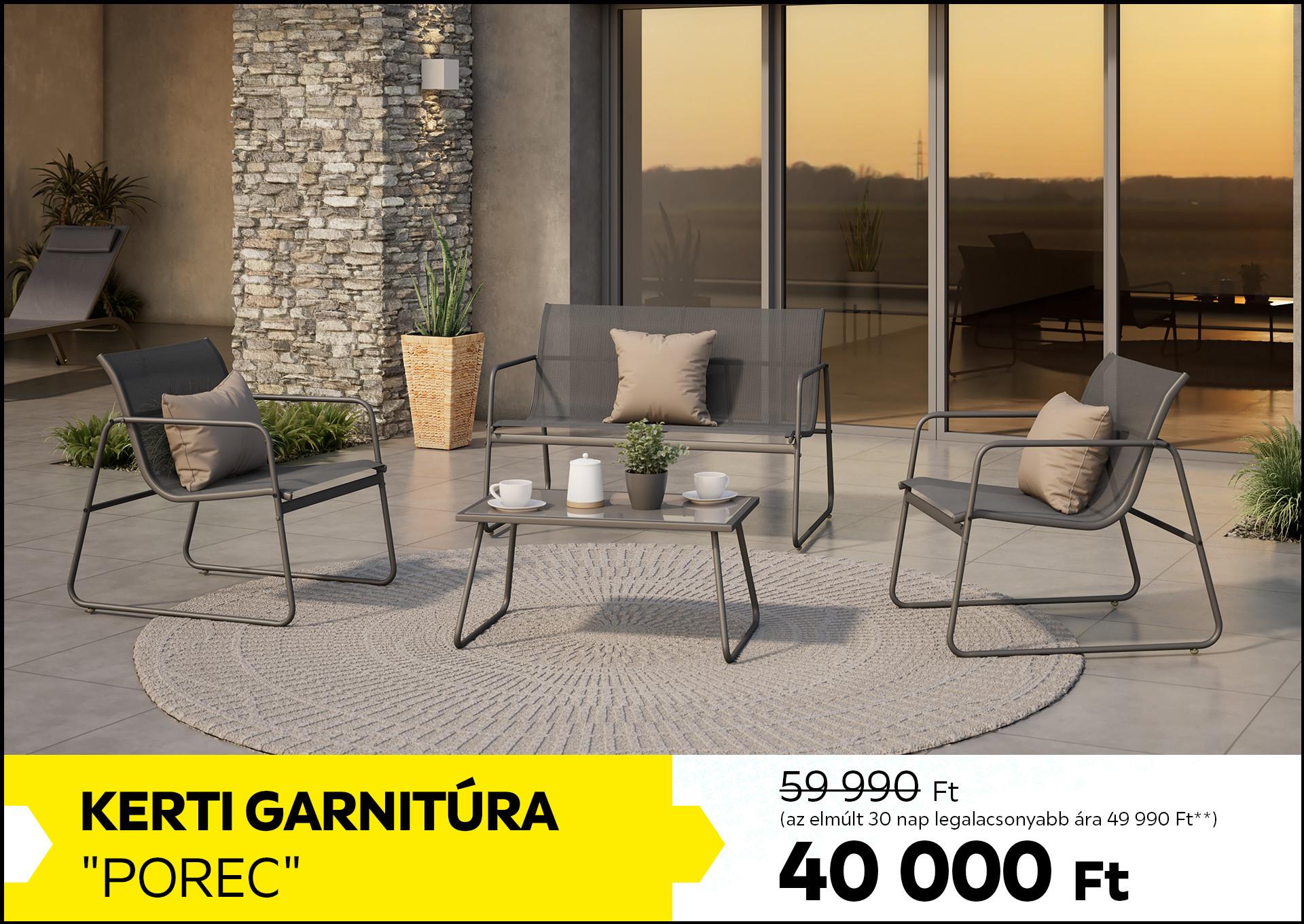 Kerti garnitúra Porec 59990Ft helyett 40000Ft