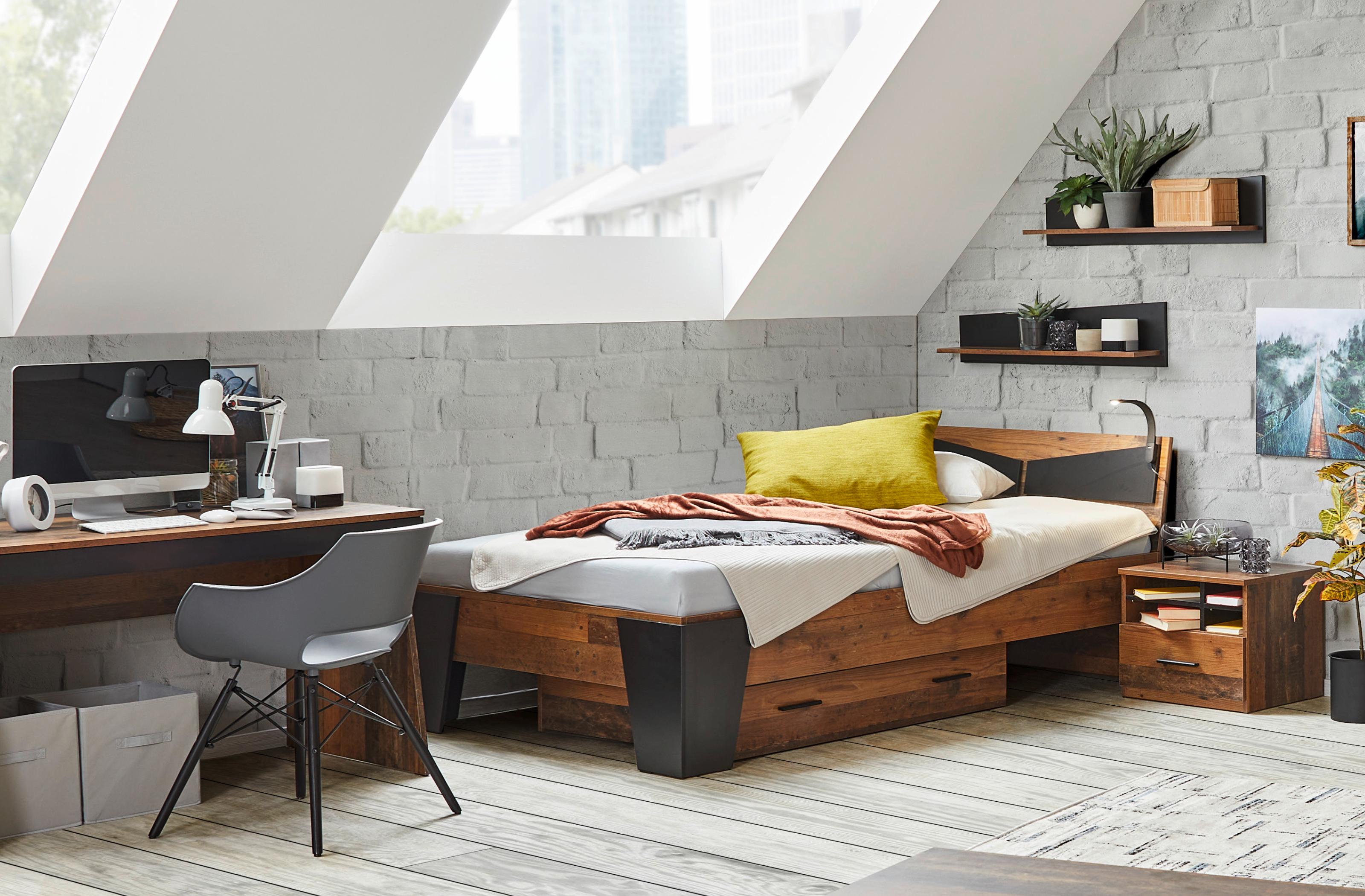 dřevěná jednolůžková postel do dětského pokoje nebo pokoje pro hosty