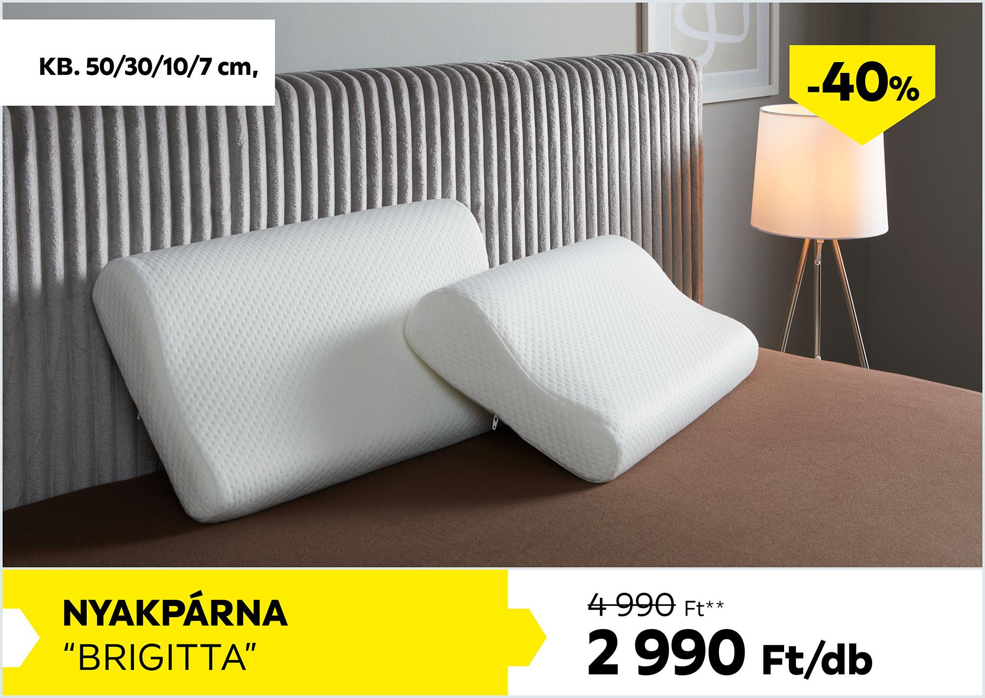 Nyakpárna kb. 50/30/10/7cm BRIGITTA 4990Forint helyett 2990Forint kedvezmény mértéke 40%