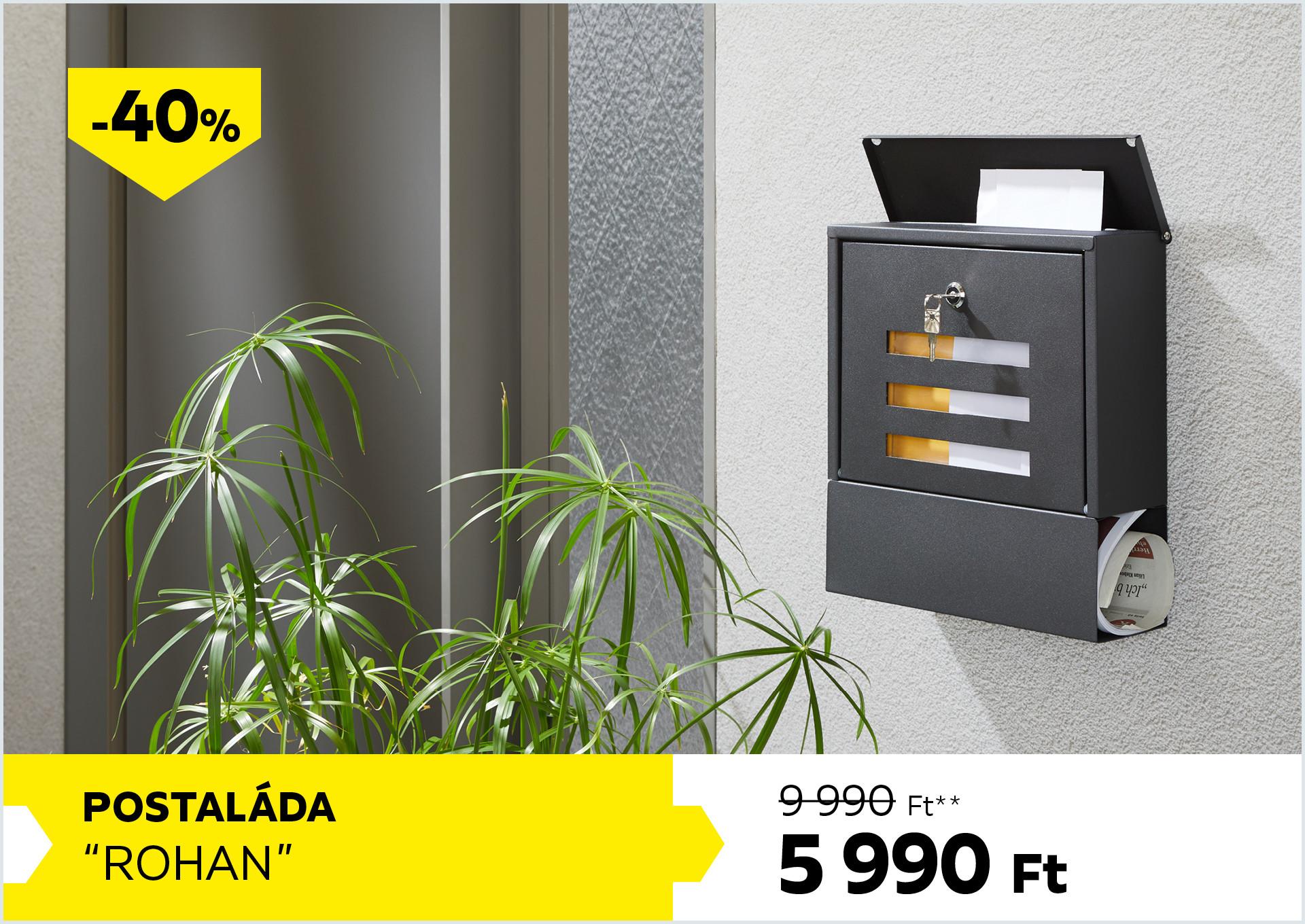Postaláda ROHAN 9990Forint helyett 5990Forint kedvezmény mértéke 40%
