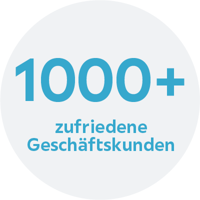 1000 zufriedene Geschäftskunden