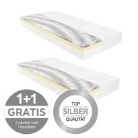 Viscomatratze Thermo Fit 90x200cm mittelfest - Weiß, Textil (90/200cm) - Ele