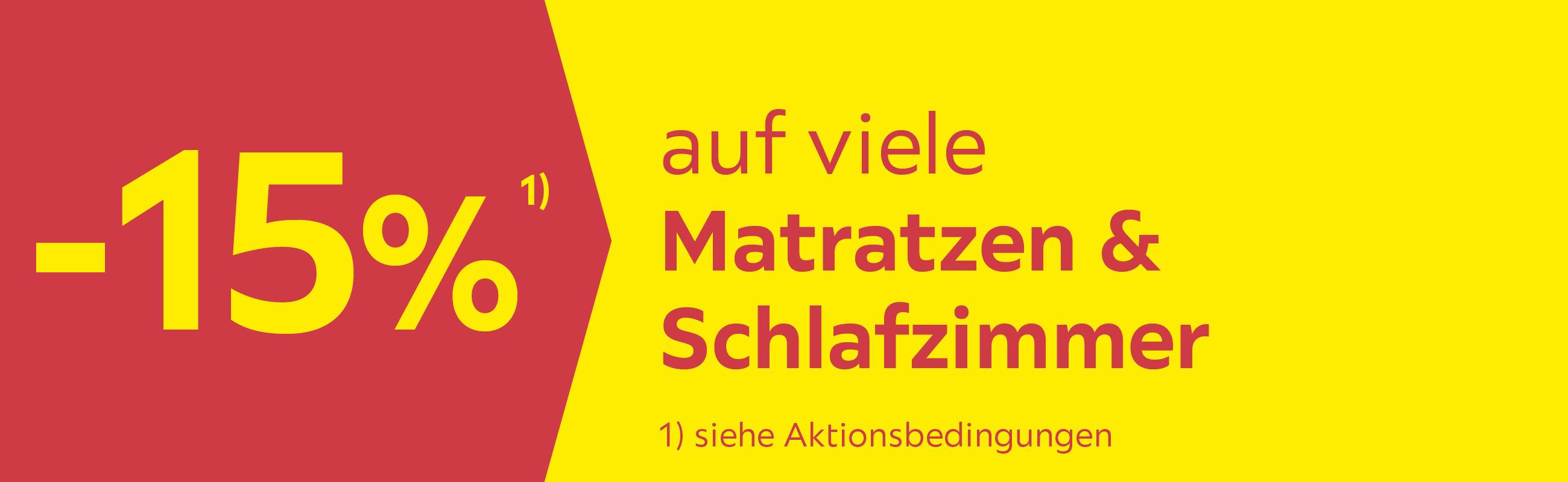 -15% auf viele Matratzen & Schlafzimmer aus dem Online Super-Schnäppchen Sortiment