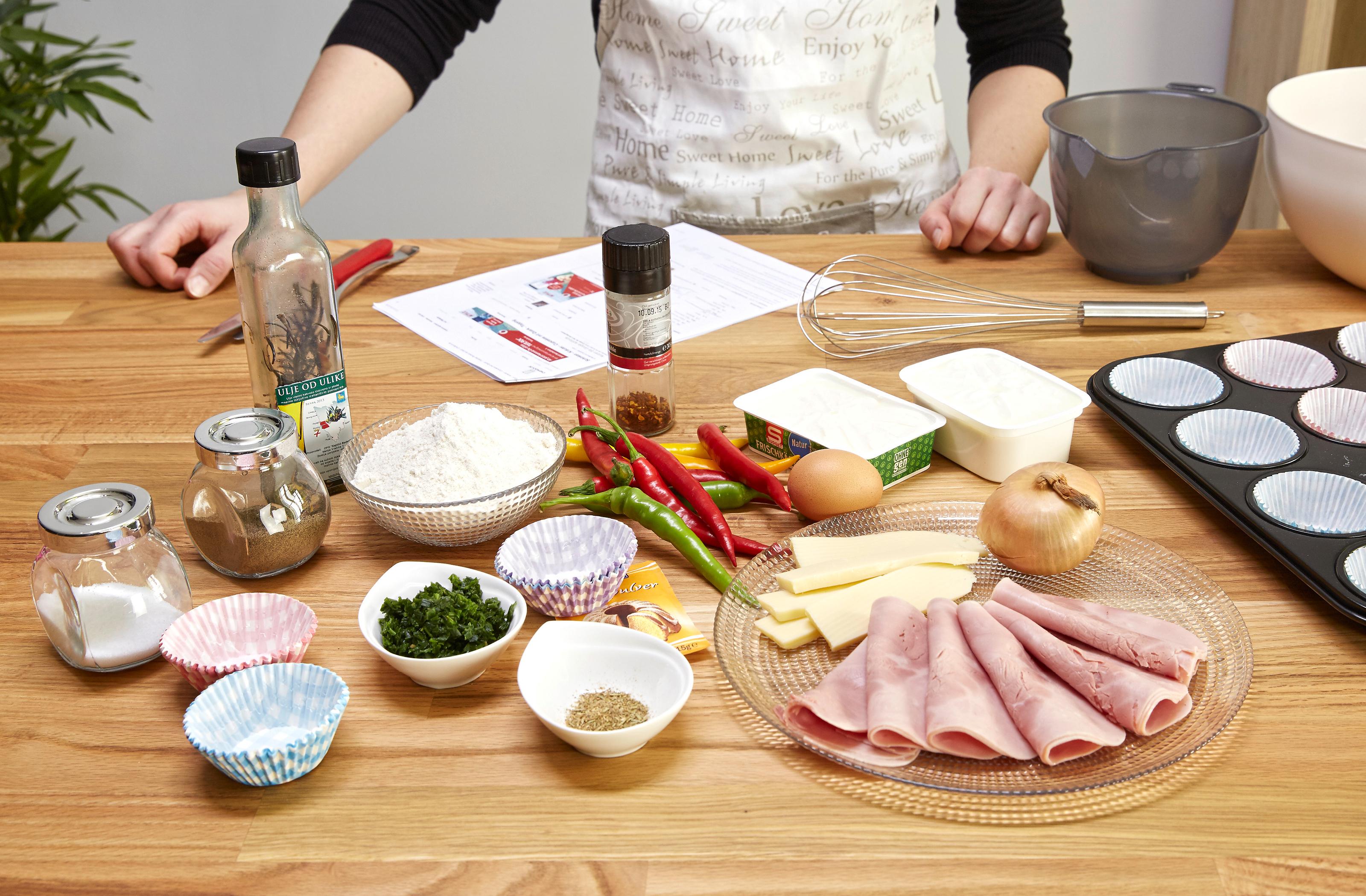 ingredience pro přípravu ohnivých košíčků