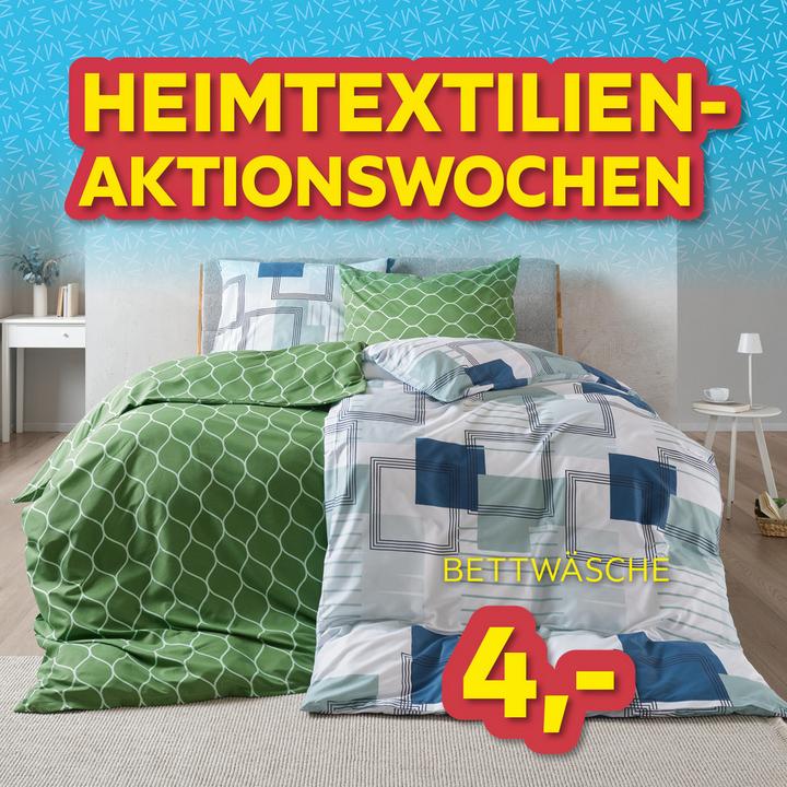 Heimtextilien Aktionswochen Bettwäsche 4€