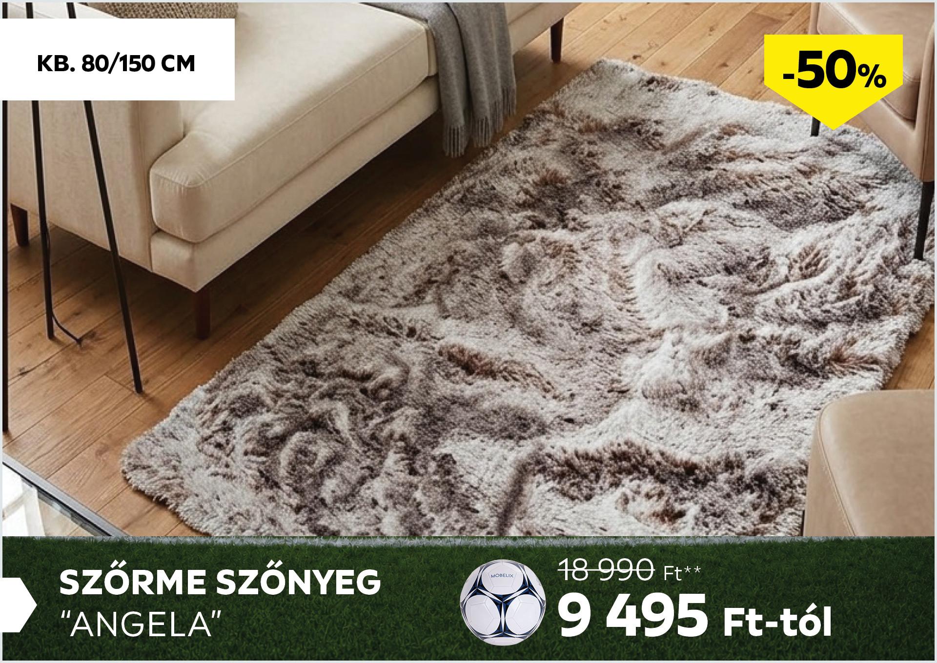 Szőrme szőnyeg kb. 80/150cm ANGELA 18990Forint helyett 9495Forint kedvezmény mértéke 50%