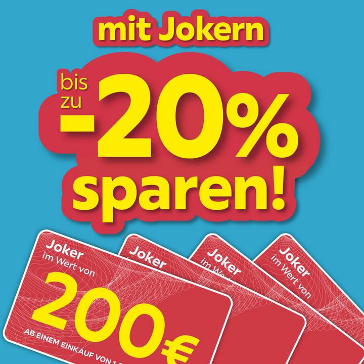 mit Jokern bis zu -20% sparen!