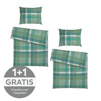 BETTWÄSCHE YASMIN - Grün, MODERN, Textil - Luca Bessoni