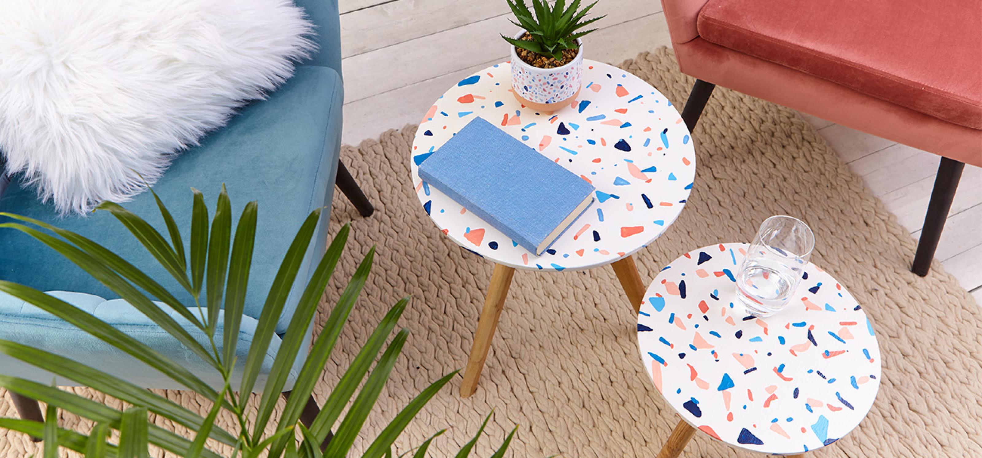 Konferenčný stolík v štýle Terrazzo DIY
