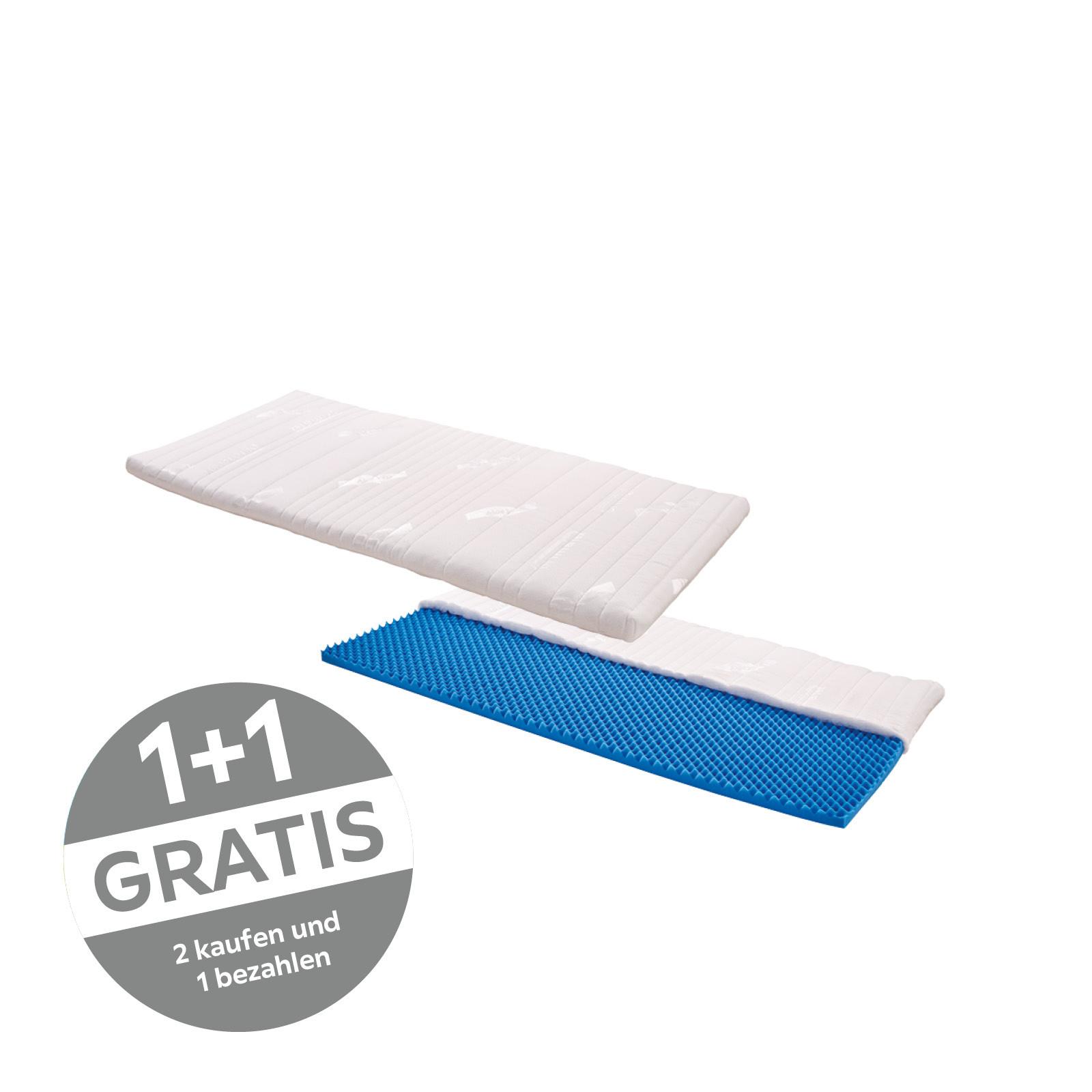 Topper Start 90x200cm H2 Polyetherschaumkern - Weiß, KONVENTIONELL, Textil (90/200cm) - Livetastic