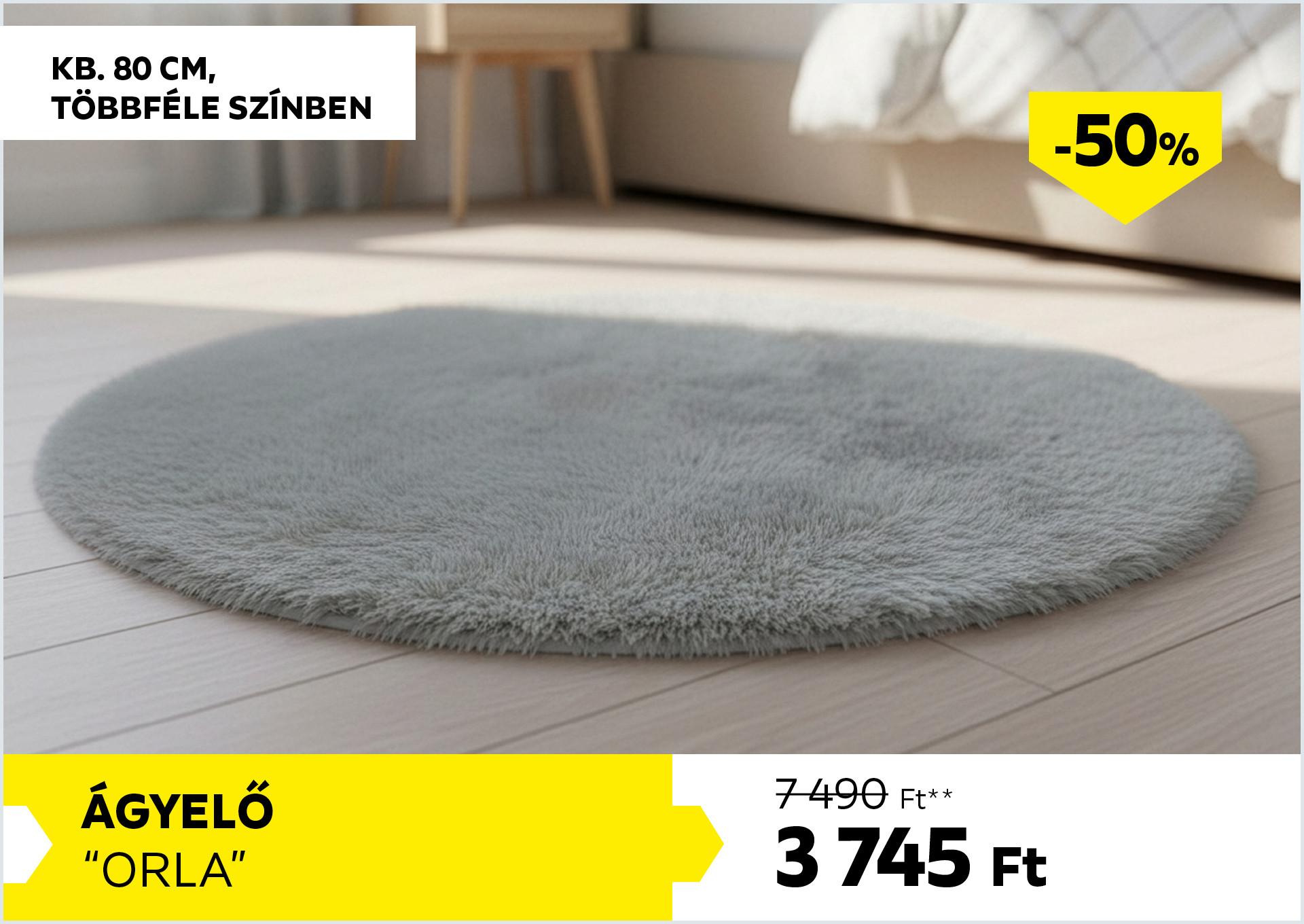Ágyelő kb. 80cm ORLA 7490Forint helyett 3745Forint kedvezmény mértéke 50%