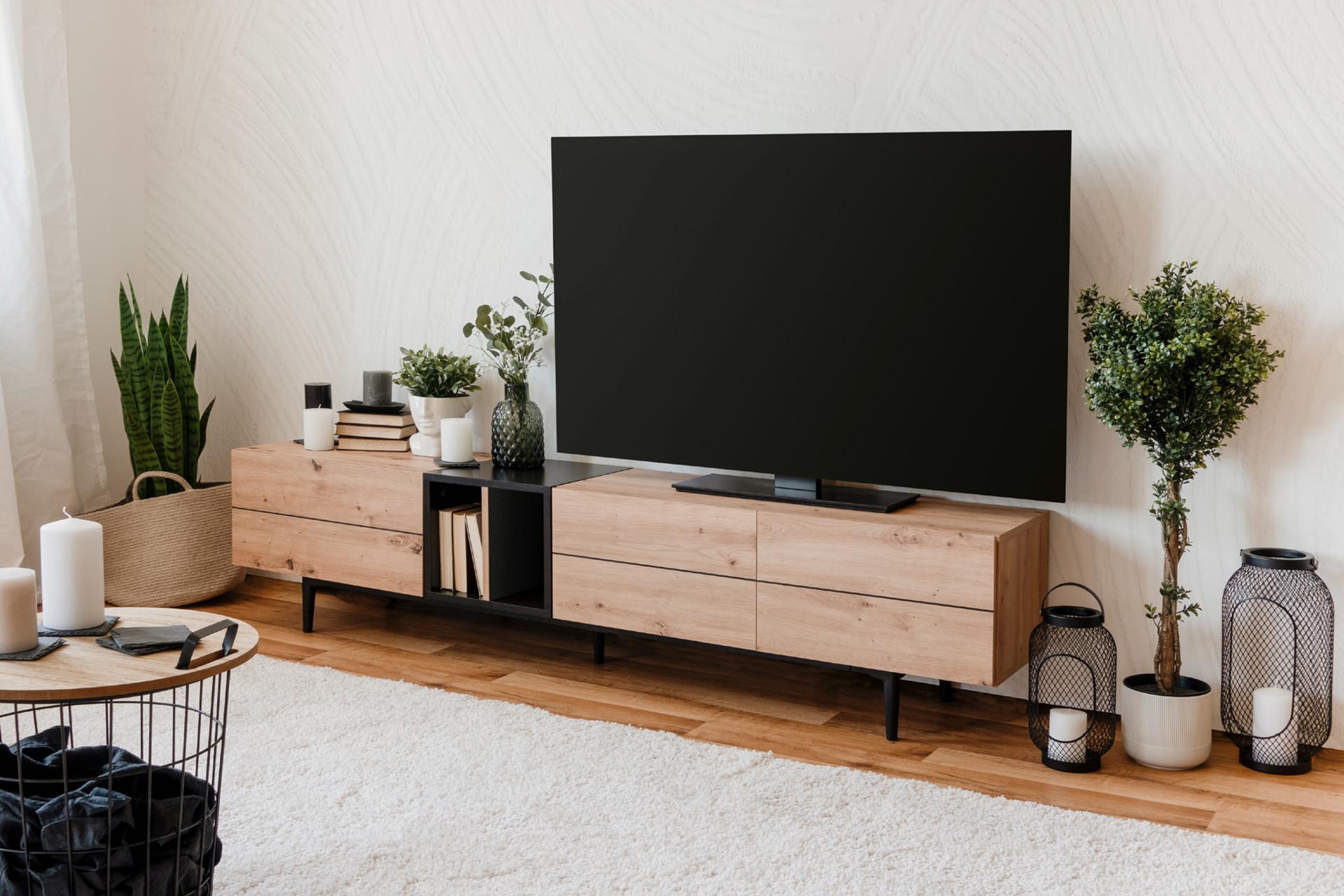 TV-Element in Eiche Deko