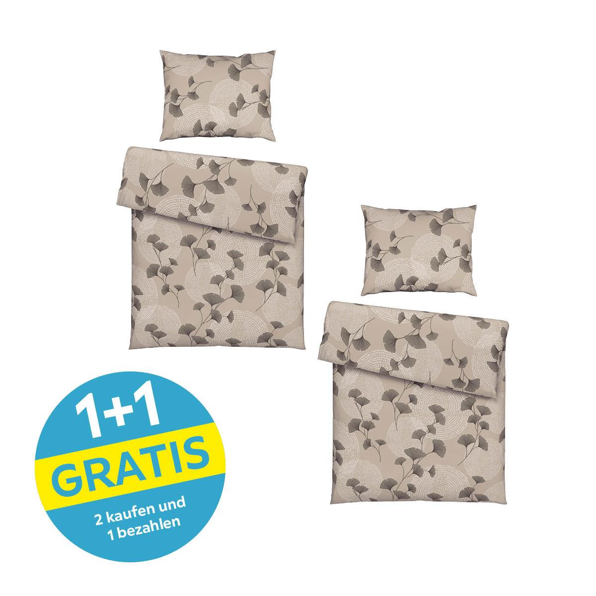 Bettwäsche 140x200 Cm Kamila Renforce, Taupe - Taupe, ROMANTIK / LANDHAUS, Textil - James Wood