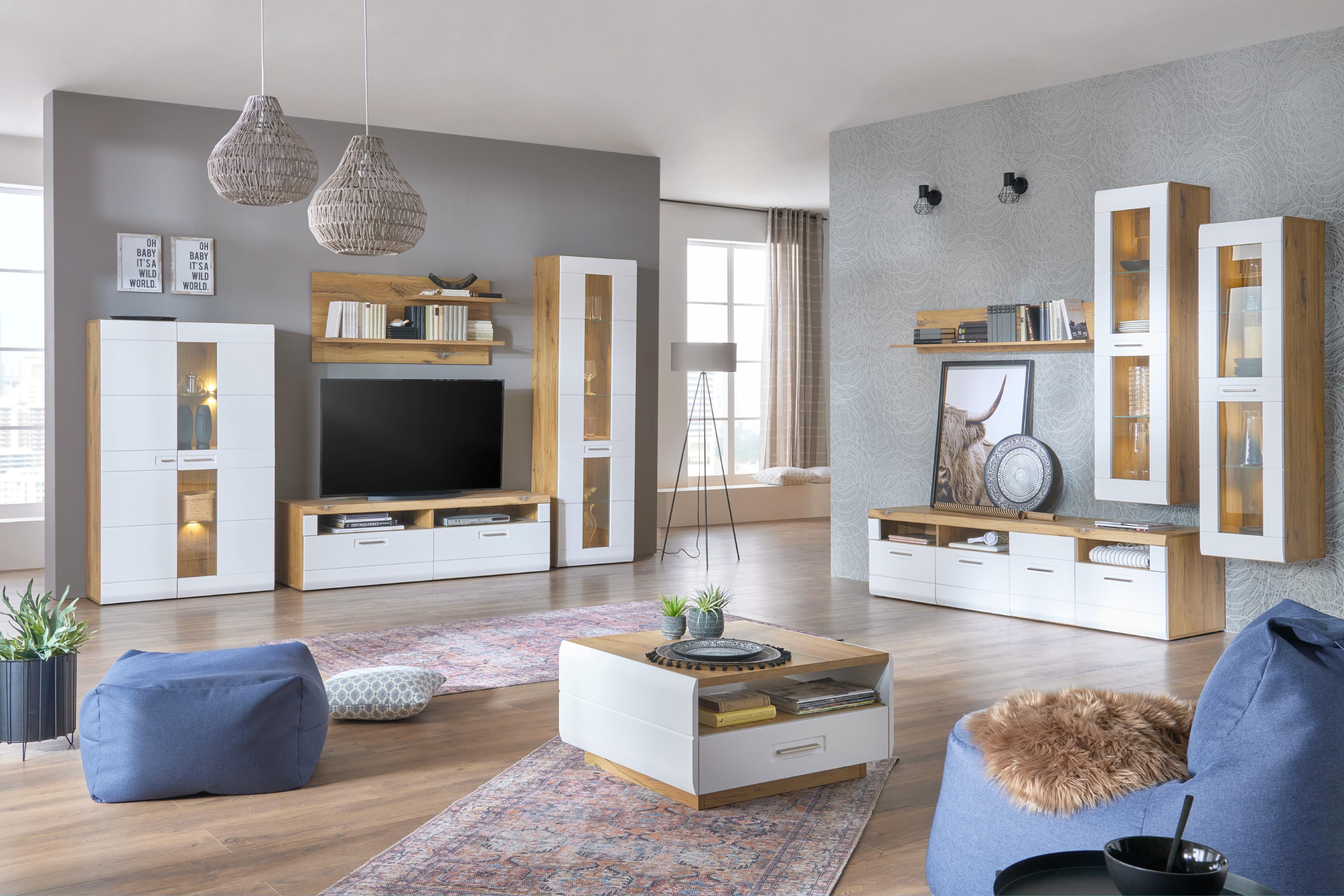 Serie Wohnzimmer Auris Weiß matt