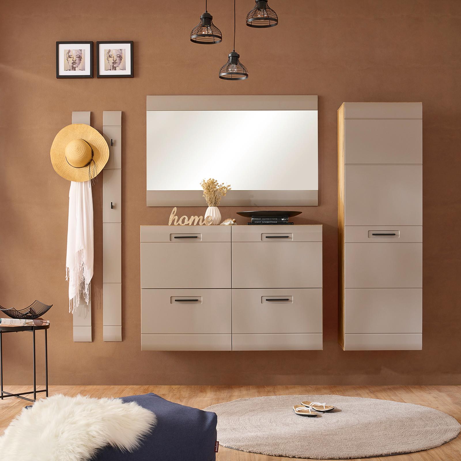 moderná zostava do predsiene v hnedej farbe