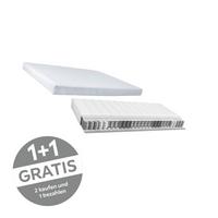 Taschenfederkernmatratze Simplo 90x200 cm H2 H: 16 cm - Weiß, Textil/Metall (90/200cm)