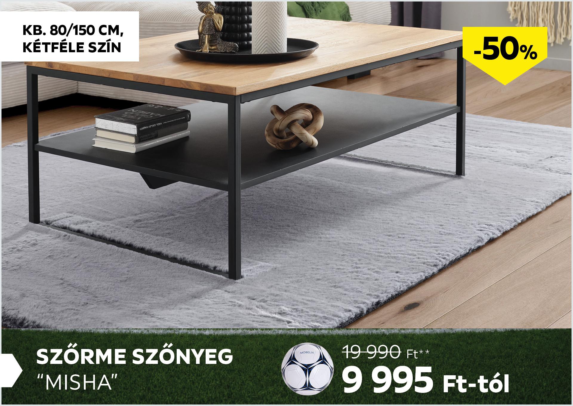 Szőrme szőnyeg kb. 80/150cm MISHA 19990Forint helyett 9995Forint kedvezmény mértéke 50%