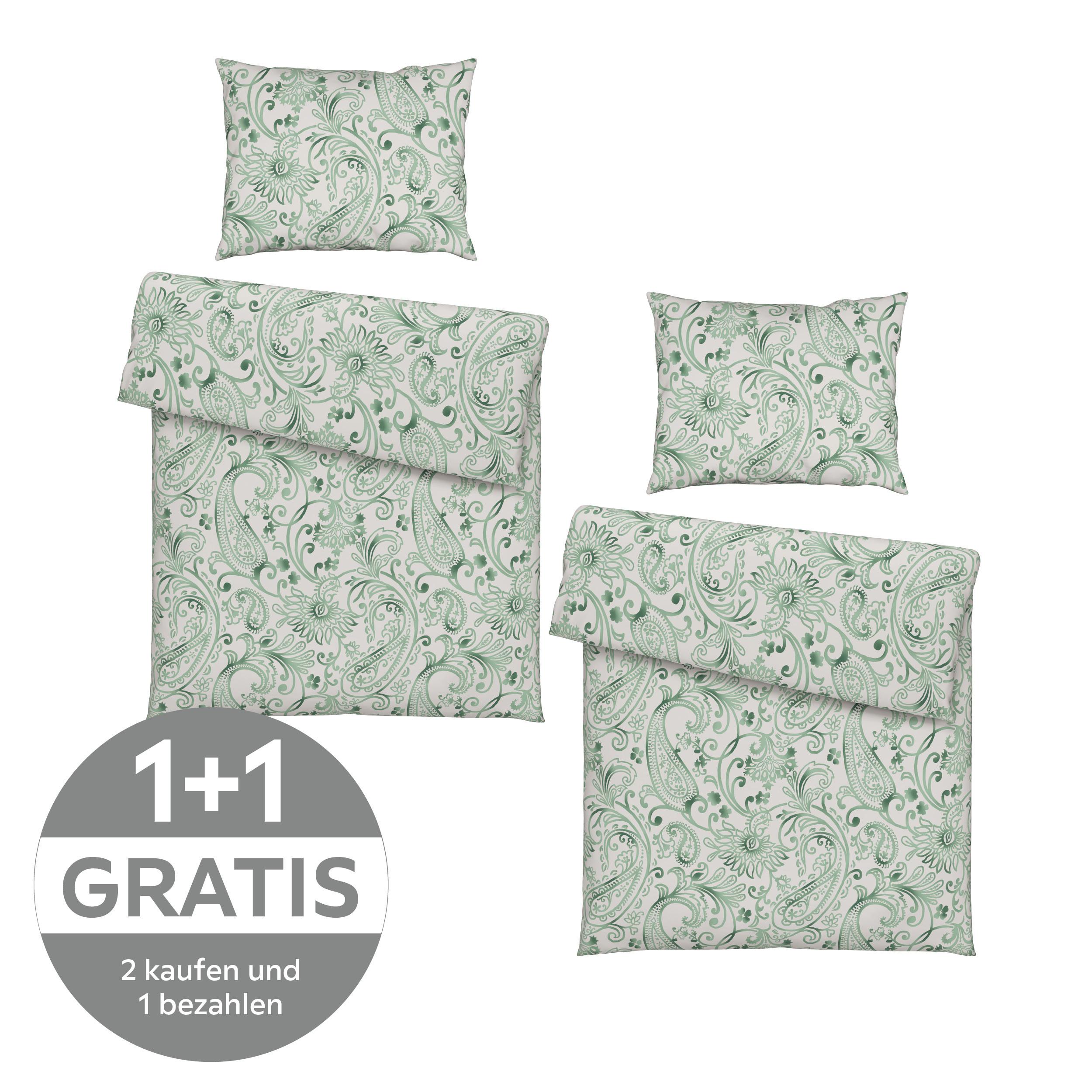 BETTWÄSCHE DESIREE - Grün, ROMANTIK / LANDHAUS, Textil - James Wood