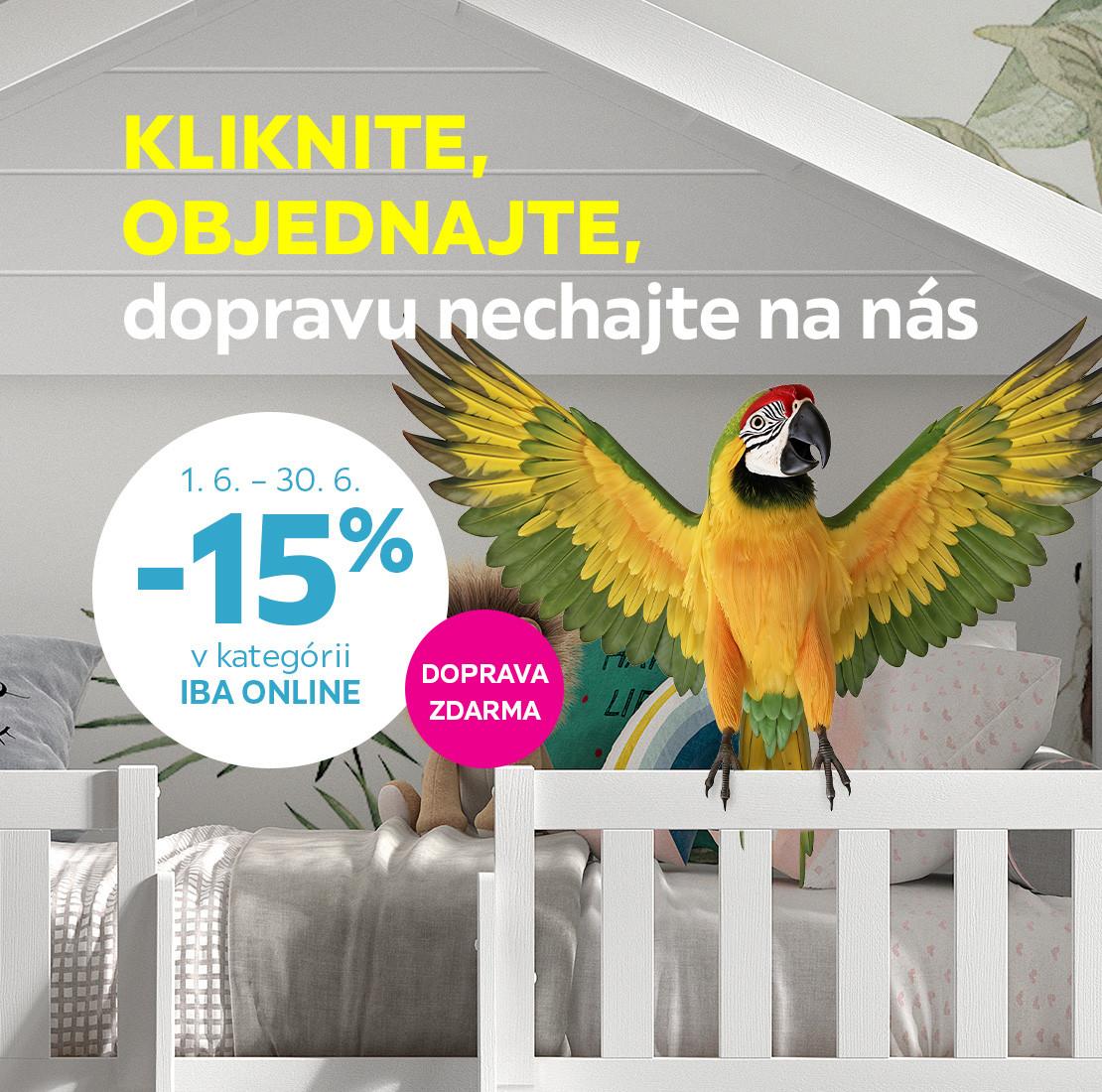 -15 % na produkty Iba online