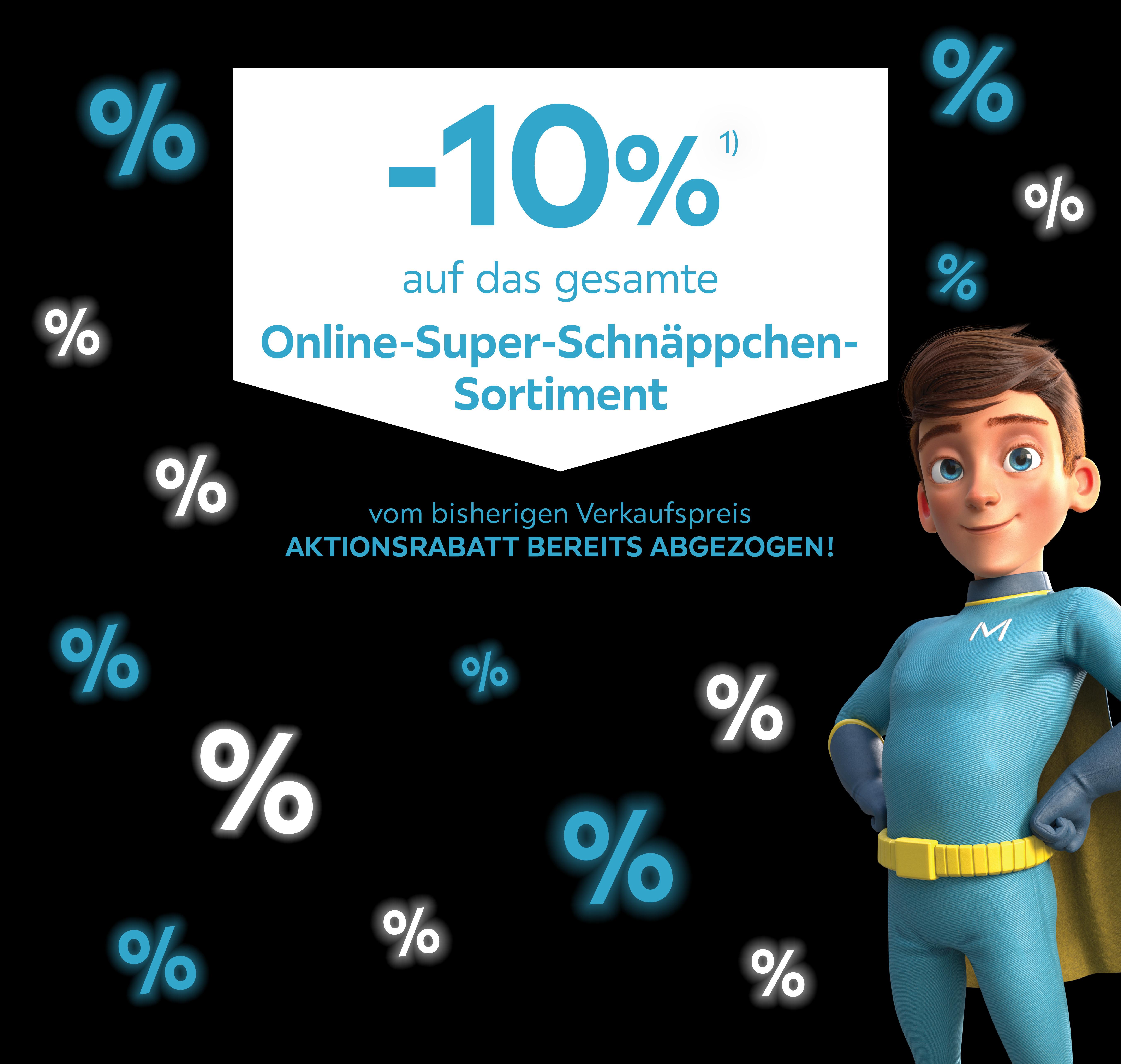 -10% auf das Online-Super-Schnäppchen-Sortiment