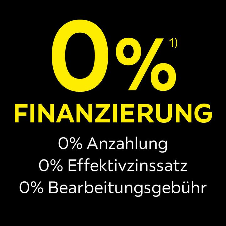 0% Finanzierung, 0% Anzahlung, 0% Effektivzinssatz, 0% Bearbeitungsgebühr