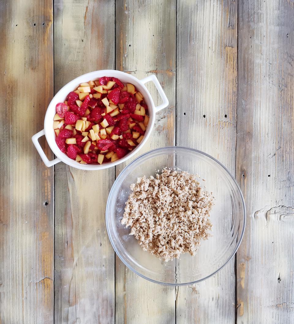 recept na ovocný crumble, postup 3