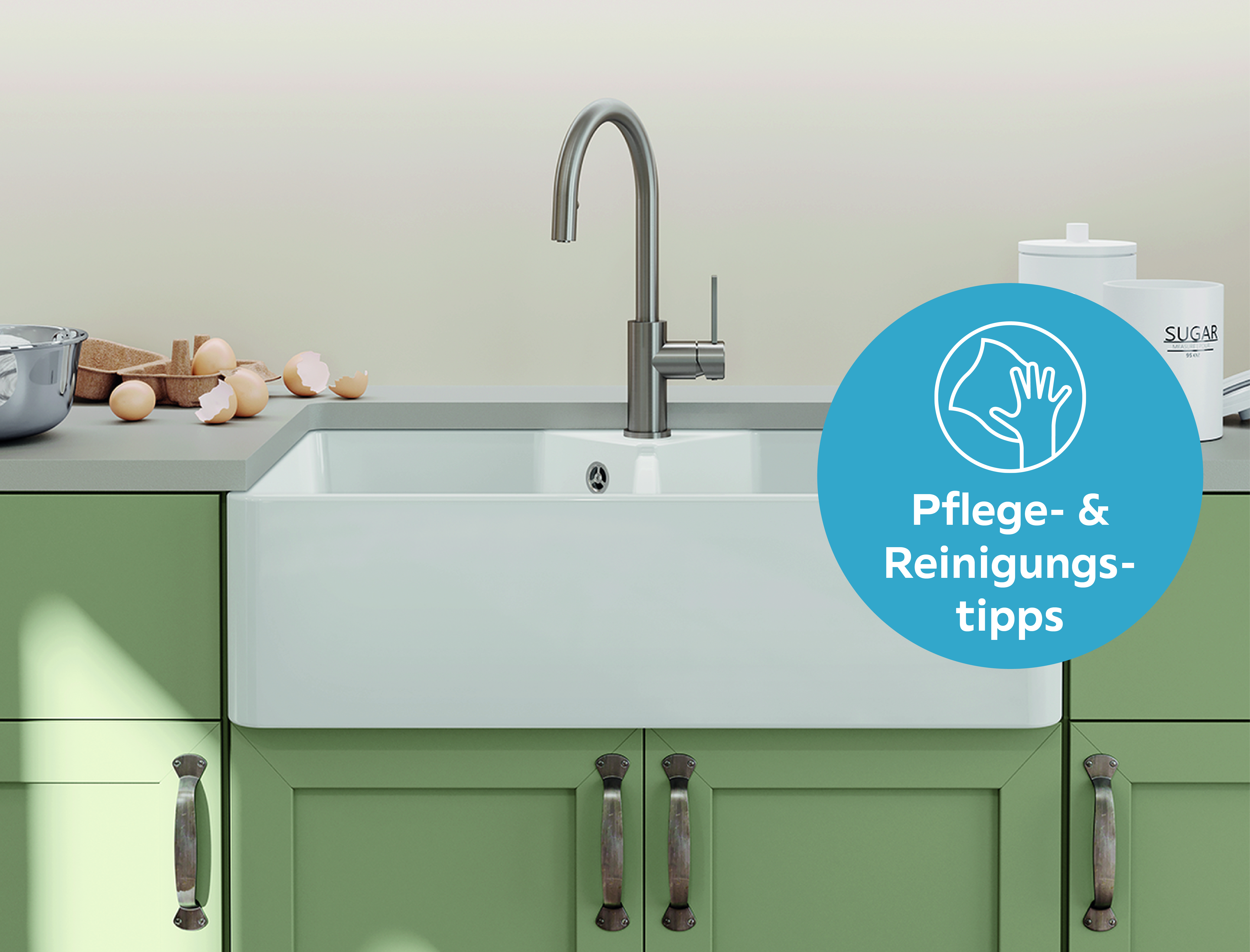 Reinigung von Spülen und Armaturen