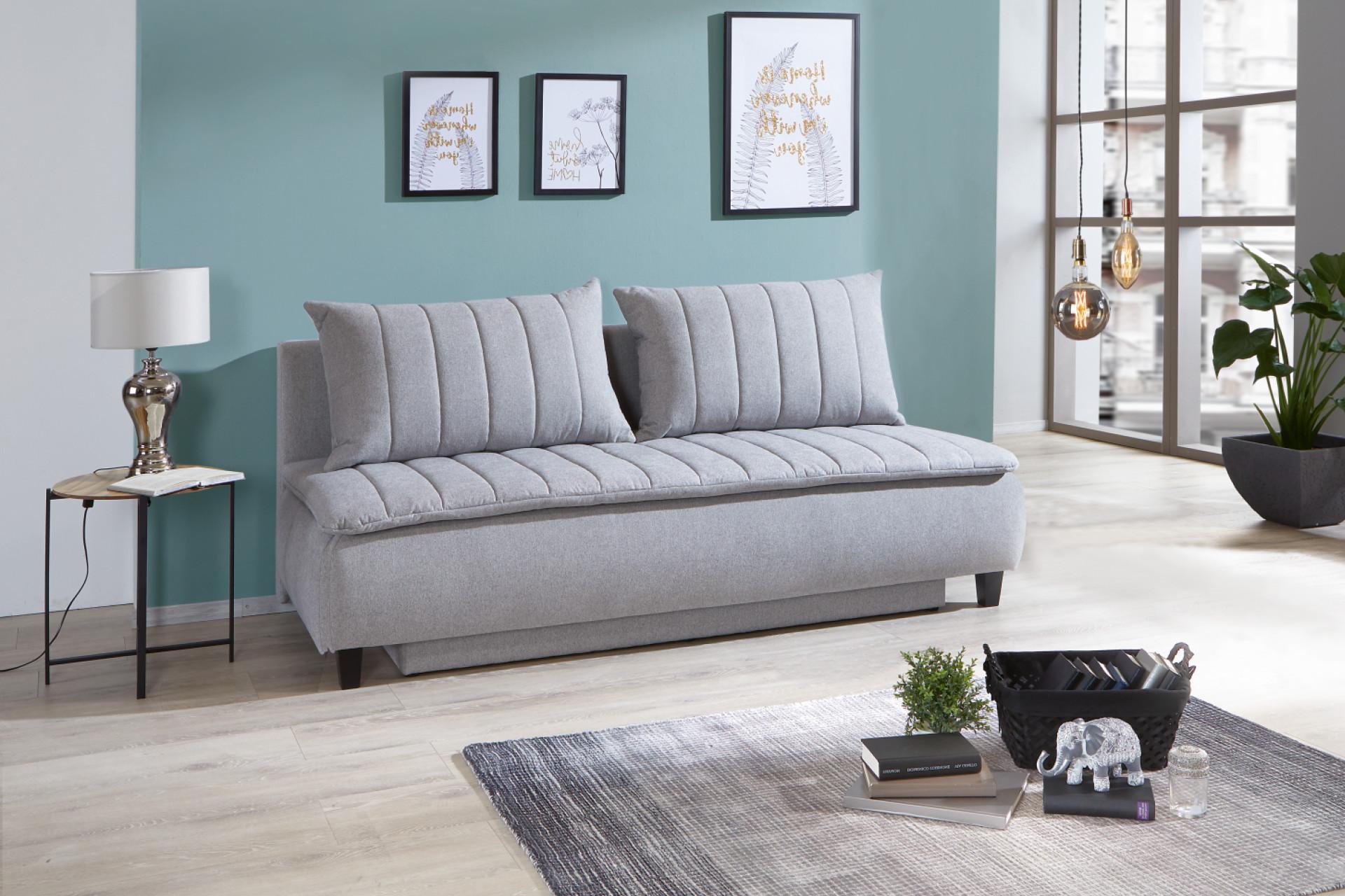 Wohnzimmer Boxspringsofa grau