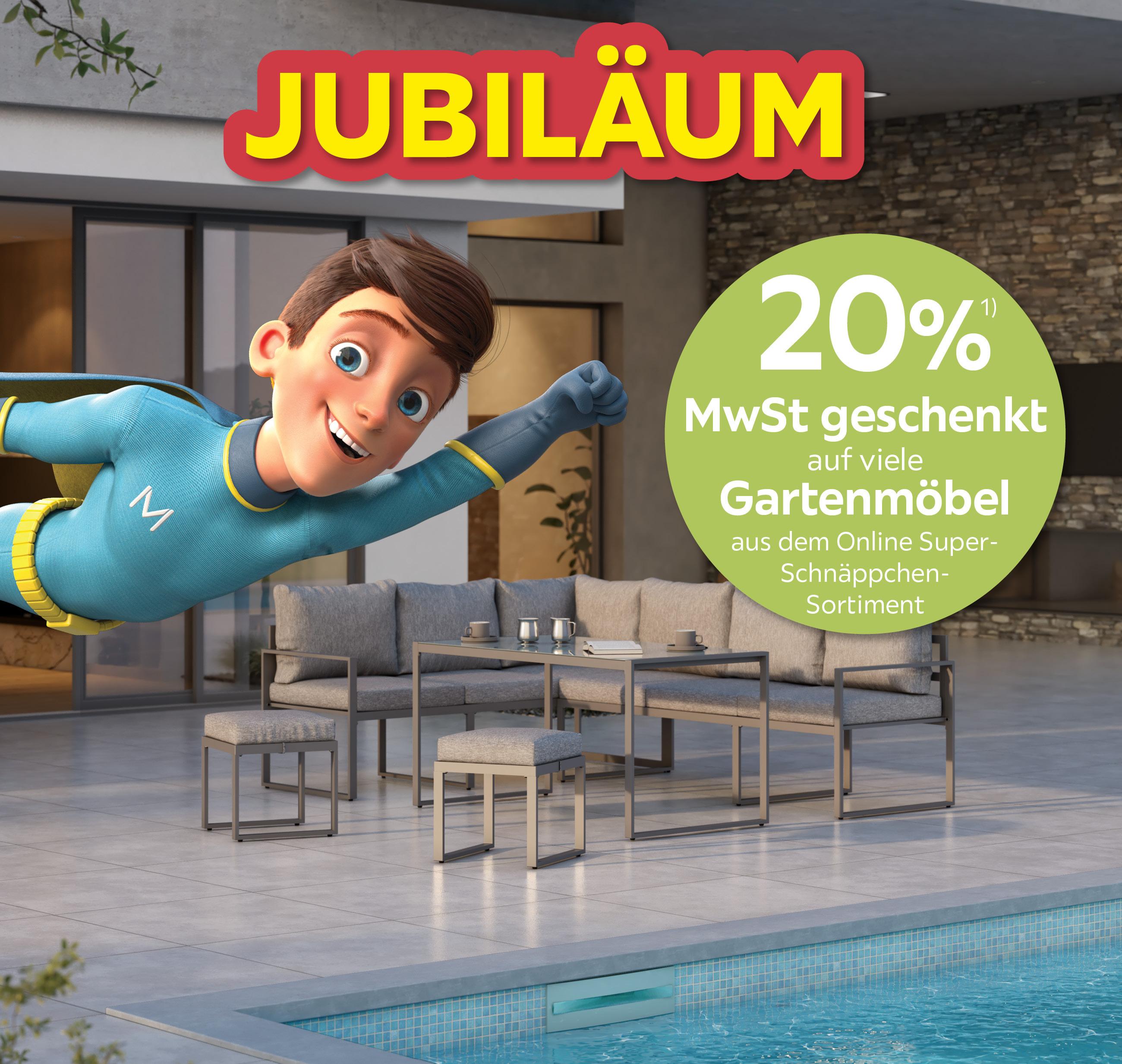 Jetzt MwSt. auf viele Gartenmöbel sparen! Rabatt bereits abgezogen