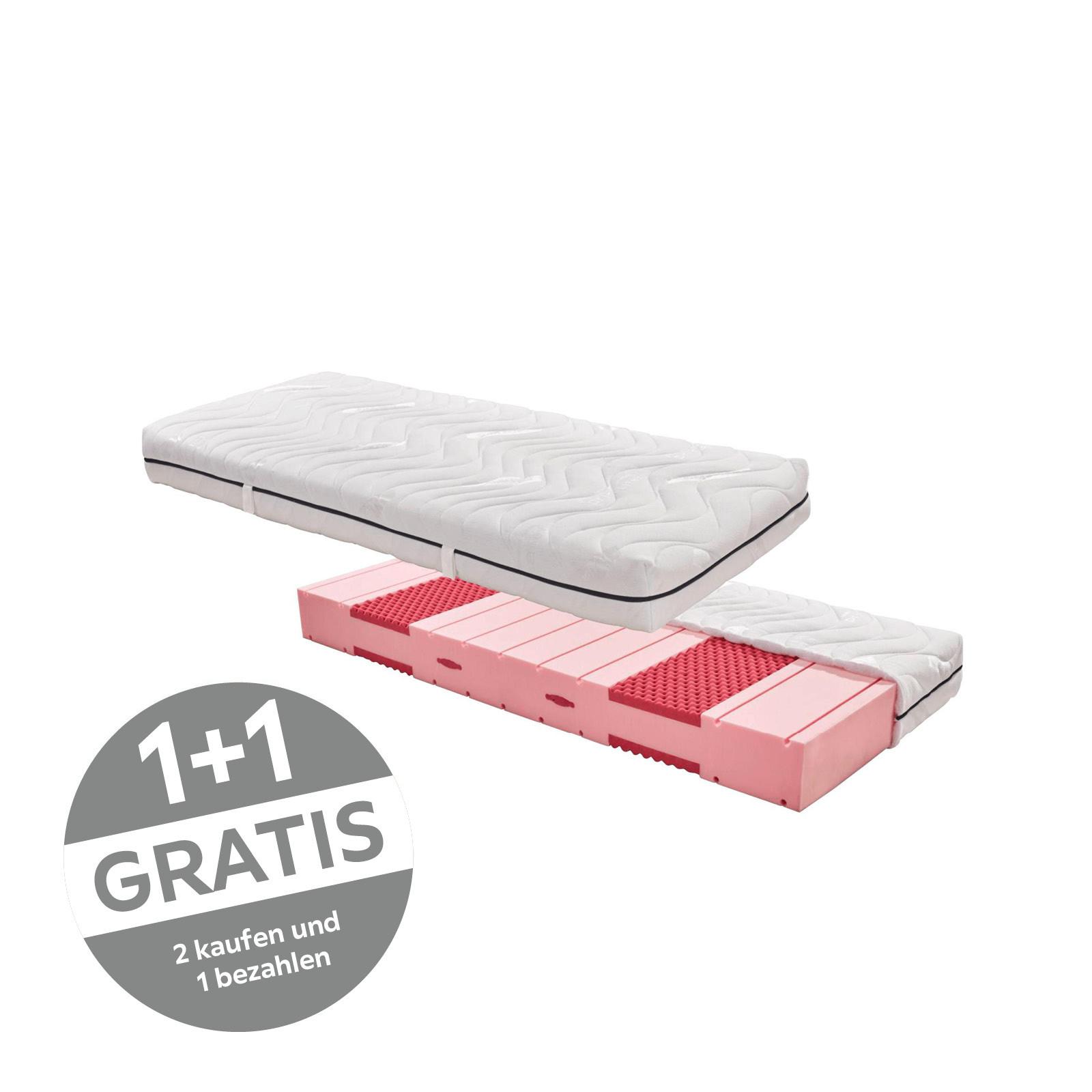 Komfortschaummatratze Comfort 90x200 cm H2 H: 20 cm - Weiß, MODERN, Textil (90/200cm) - Livetastic