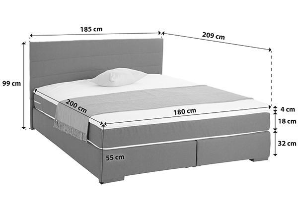 Boxspringbett Mammut 180x200 cm
