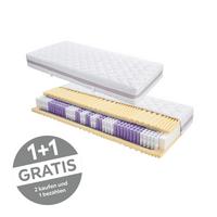 Taschenfederkernmatratze Visco Dream 90x200 cm H3 H: 22 cm - Weiß, KONVENTIONELL, Textil (90/200cm) - Livetastic