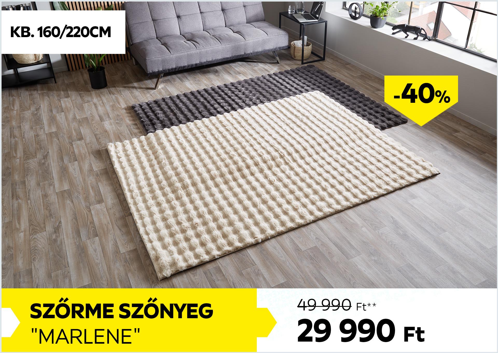Szőrme szőnyeg kb. 160/220cm MARLENE 49990Forint helyett 29990Forint kedvezmény mértéke 40%