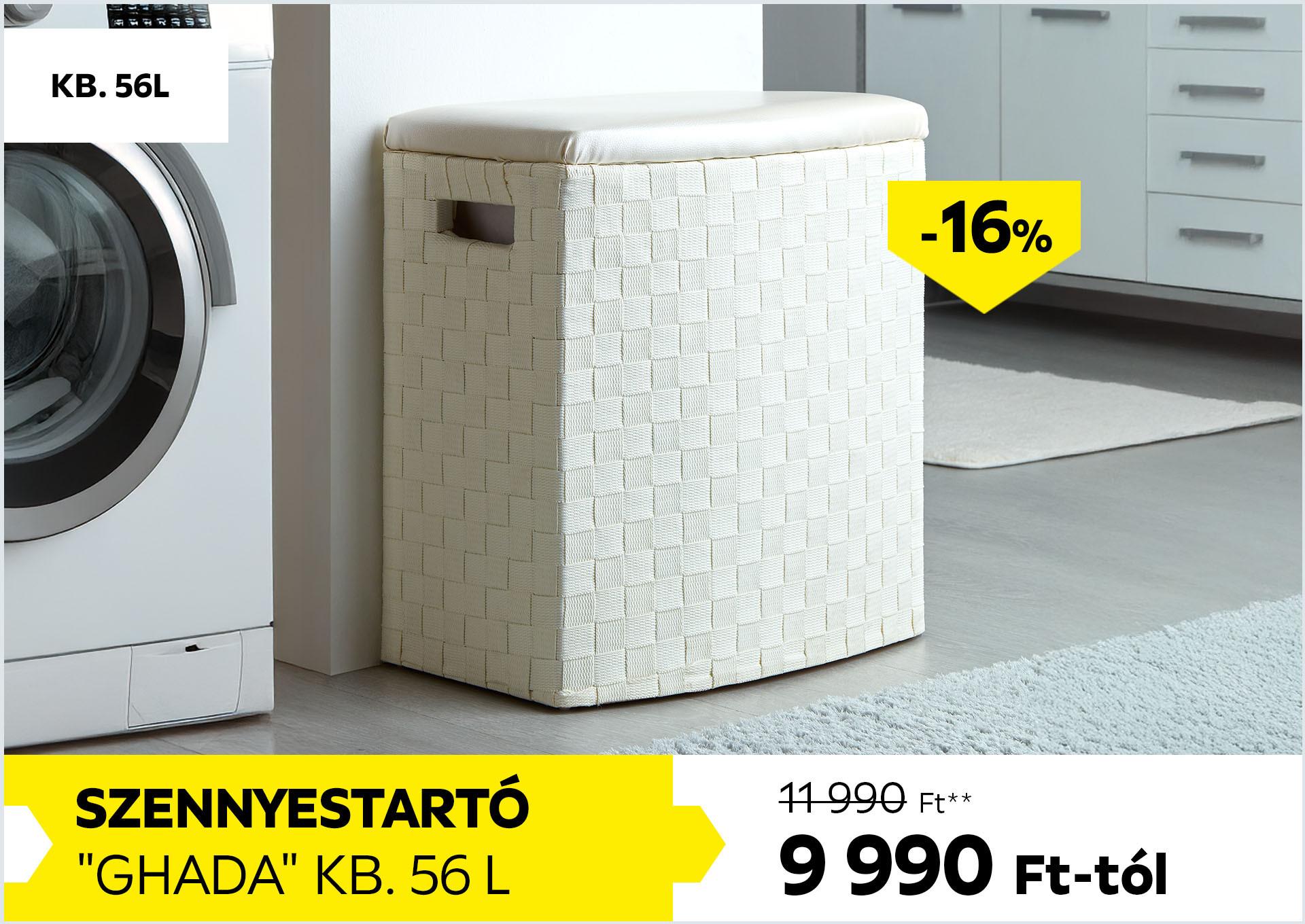 Szennyestartó kb. 56l GHADA 11990Forint helyett 9990Forint kedvezmény mértéke 16%