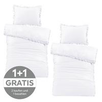 BETTWÄSCHE NICOLETTA - Weiß, ROMANTIK / LANDHAUS, Textil (140/200cm) - James Wood