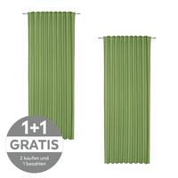 FERTIGVORHANG ROSWITA - Grün, KONVENTIONELL, Textil (135/245cm) - Ondega