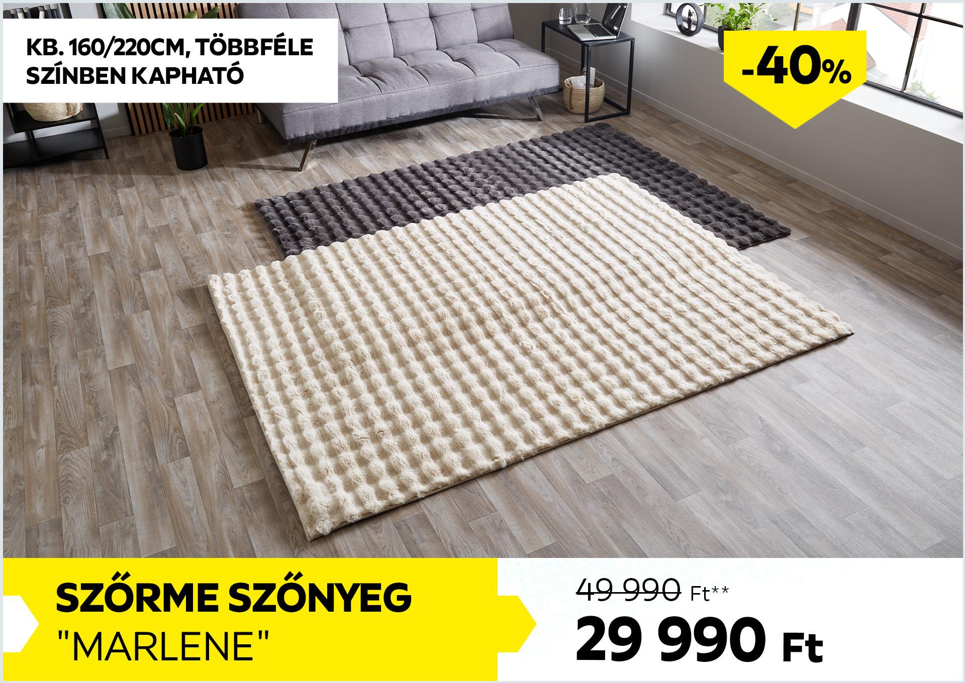 Szőrme szőnyeg kb. 160/220cm MARLENE 49990Forint helyett 29990Forint kedvezmény mértéke 40%