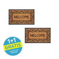 Fußmatte Andro 45x75 Cm Gummi Rutschfest - Braun, KONVENTIONELL, Textil (45/75cm) - Ondega