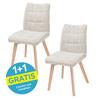 Stuhl Colin - Eichefarben/Beige, LIFESTYLE, Holz/Textil (45/88/62cm) - Livetastic