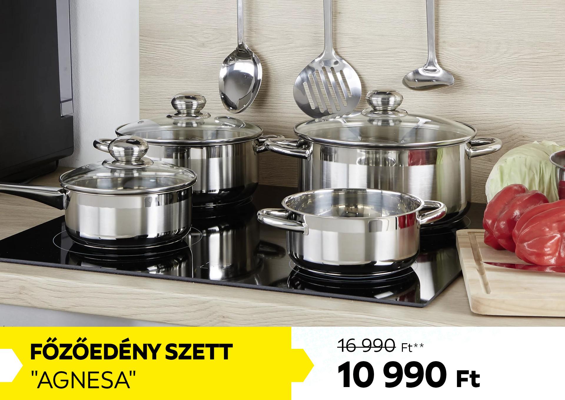 Főzőedény szett Agnesa 16990Forint helyett 10990Forint